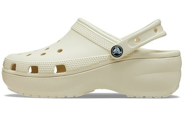 CROCS CLASSIC PLATFORM CLOG BONE WOMENS