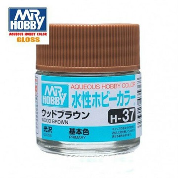 【鋼普拉】現貨 MR.HOBBY GUNZE 郡氏 GSI H-37 H37 水性漆 光澤 木棕色 模型漆 10ml
