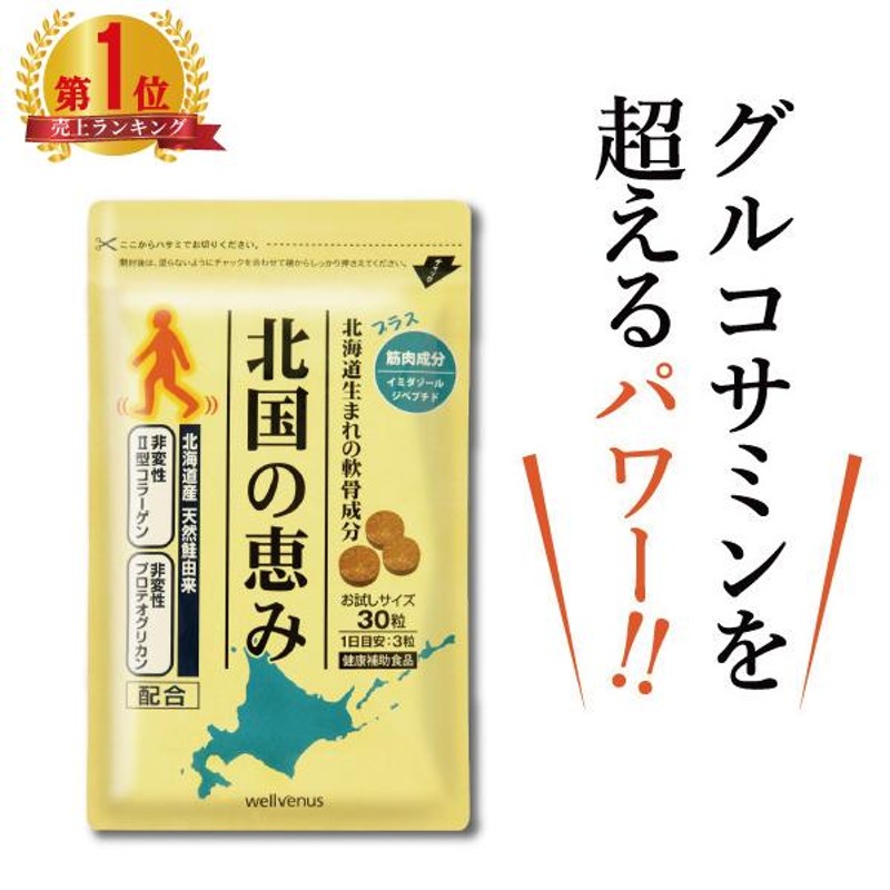 北国の恵み 30粒 約10日分 プロテオグリカン サプリ サプリメント グルコサミン コンドロイチン と好相性 2型コラーゲン |  LINEブランドカタログ