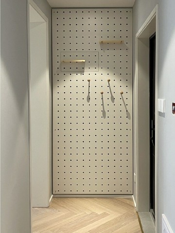 優樂悅~洞洞板定制木質墻面玄關電表箱遮擋小木良品洞洞墻定做入戶墻裝飾洞洞板