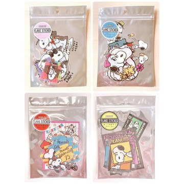 嘻嘻日貨🐾 現貨 日本限定 SNOOPY 史努比 歐拉夫 貝兒 可重複黏貼 雪花 貼紙 貼紙包 文具