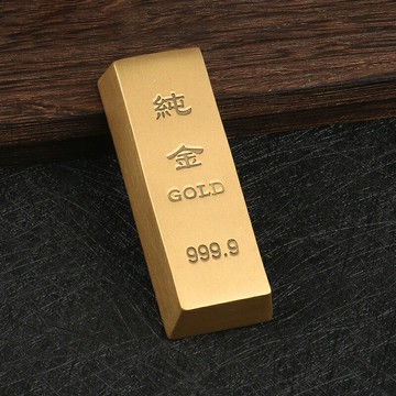 黃銅仿真金條假金條金磚櫥窗道具黃銅中式實心金條擺件裝飾工藝品