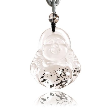 【正佳珠寶】黑雲母 頂級極淨黑雲母 彌勒大肚佛 19.5g 黑雲母