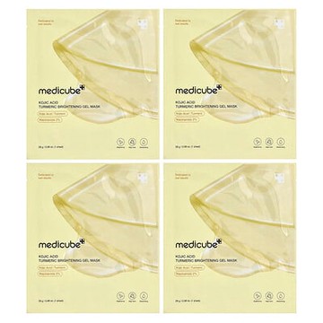 Medicube, 曲酸姜黃亮膚凝膠美容面膜，4 片，每片 0.98 盎司（28 克）