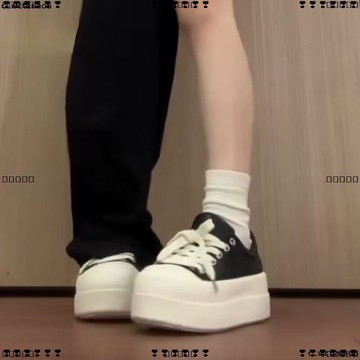 超實惠 七 平底鞋 休閒鞋 爆款大頭厚底鞋松糕小白鞋女春季新款增高休閑鞋百搭運動板鞋