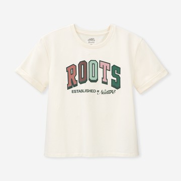 Roots女裝- ROOTS NATURE ARCH 短袖上衣 (米白色)