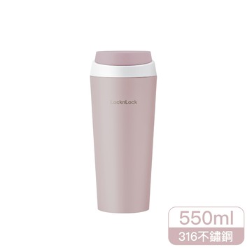 樂扣樂扣跳跳奶蓋彈蓋不鏽鋼咖啡杯/550芋頭