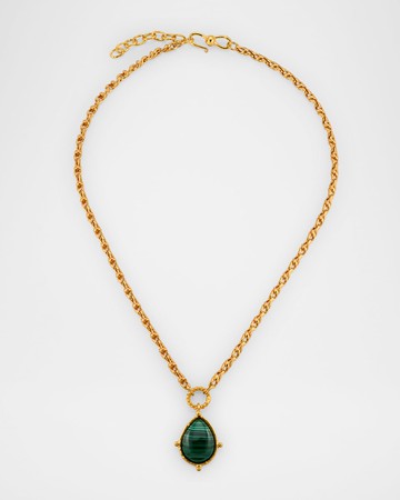 Malachite Drop Necklace