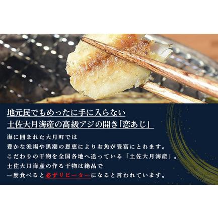 ふるさと納税 土佐大月海産 高級アジの干物 恋あじ 計4回 高知県大月町