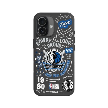 iPhone 17 SolidX 黑 - NBA - 塗鴉系列-達拉斯獨行俠 Dallas Mavericks - Graffiti