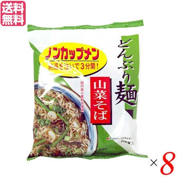 蕎麦 そば インスタント トーエー どんぶり麺・山菜そば 78g 8袋セット 送料無料