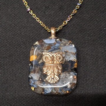 貓頭鷹彼得石奧剛項鍊