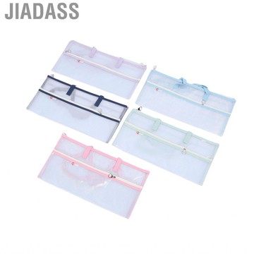 jiadass 5 件縫製項目包 16.5x16.5 英寸絎縫工藝儲物袋，帶手柄口袋拉鍊 PVC