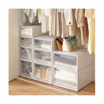 日本製 フィッツシリーズ クローゼット用 2個セット 衣装ケース プラスチックケース 押入収納 Closet Storage ニッセン Nissen 通販 Lineポイント最大get Lineショッピング