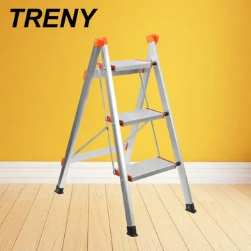 TRENY 加寬鋁製三階踏梯-櫥櫃用