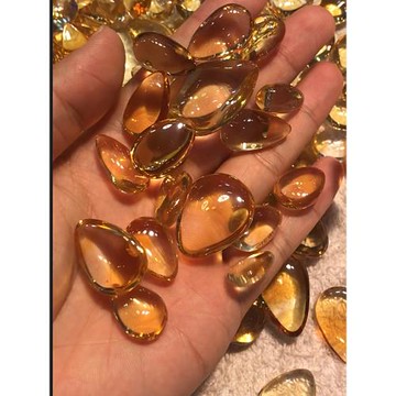 天然黃水晶項鏈925銀長短款吊墜水滴珠寶首飾品女秋冬新年禮物