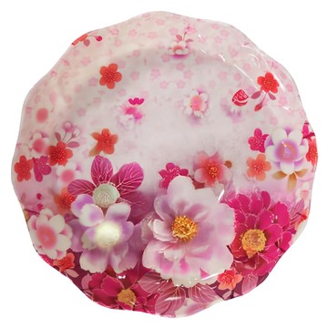 圓深盤  花叢 多色  29 x 3cm  1個