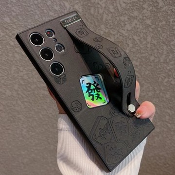 新款手腕帶適用三星S23ultra手機殼s25U腕帶S24+支架samsungs25十高級感鐳射galaxys23全包防摔glaxys24utrla