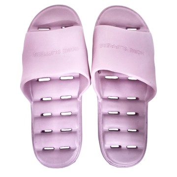 素色浴室排水拖鞋 HOME SLIPPERS  M(40~41碼)  淺紫色  1雙