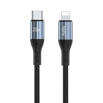 TOTU 短線 Type-C TO Lightning PD快充充電傳輸編織線 極速2代 50cm 拓途 支援iPhone5-14全系列