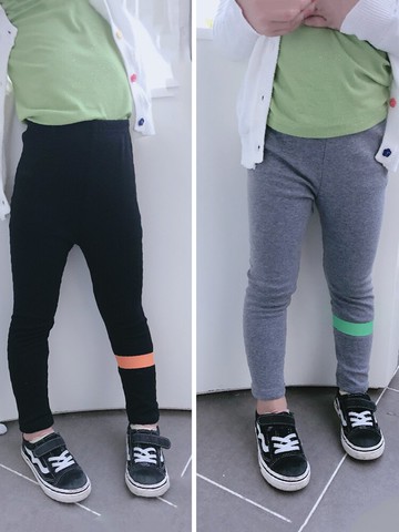 童裝春秋季新款 中小童可愛修身打底褲 女童寬松舒適休閑褲1入