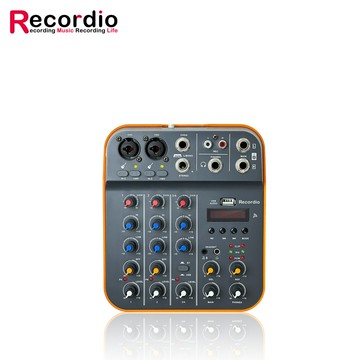 混音器 音頻混音器 音控台 4路調音臺混響聲卡電腦家用戶外唱歌電腦直播錄音混音器