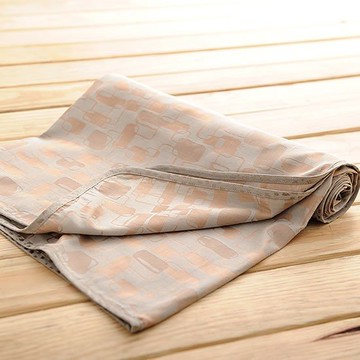 KAKIBABY專利天然柿子染布 涼爽透氣防蹣毯150x100cm (方塊藍)