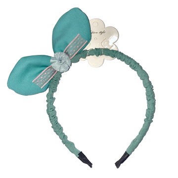 SY 童 手做造型髮圈  蝴蝶綠  1個