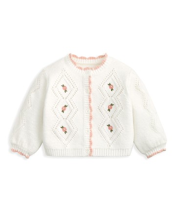 糖果玫瑰-針織外套6-9m