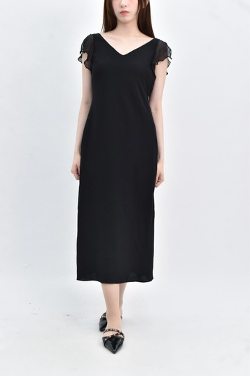 (S) jnes new york dress 短袖黑色洋裝