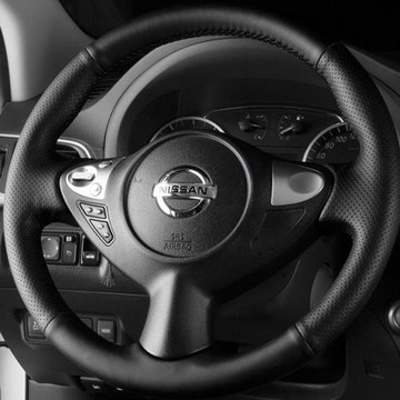適用14代日產經典軒逸16年 18 19 20 21 22款方向盤套手縫真皮把