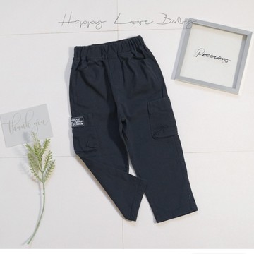 布標拼接大口袋外出長褲 秋冬童裝 男童長褲 男童休閒褲 男童外出褲 男童褲子 休閒長褲 秋冬長褲