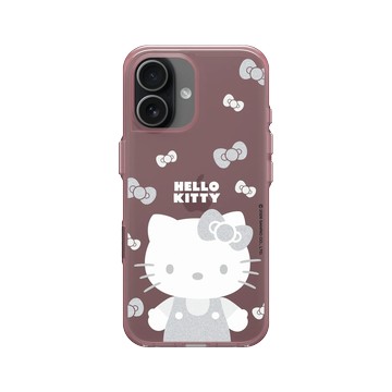 iPhone 17 Clear (相機按鈕) 晶醺玫 - 三麗鷗-Hello Kitty - 簡約系列-灰白造型