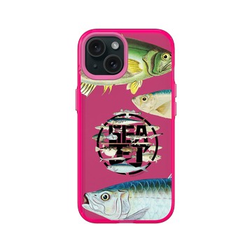 iPhone 15 Clear 粉漾桃 - KID - 魚群海釣