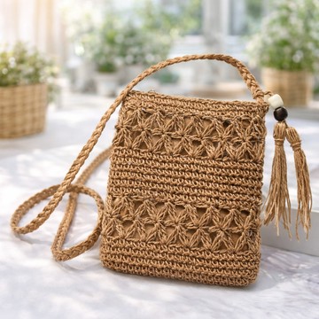 現貨《淑女包包 I】草編手工斜背包 ♥ 手工編織百搭包 單肩手提渡假風 女生旅遊出國包