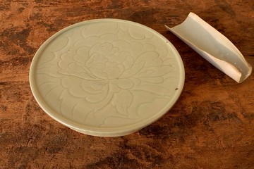 牡丹雕刻高台 高盤