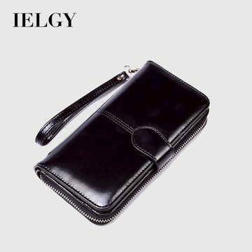 IELGY 女士長款拉鍊扣大容量多卡錢包