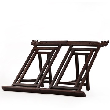 雅軒齋紅木書架工藝品 花梨木練字字帖架 紅檀木實木質閱讀架底座