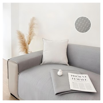 HOOM 華夫格涼感沙發墊 聚酯纖維  180 x 90cm  海鹽灰