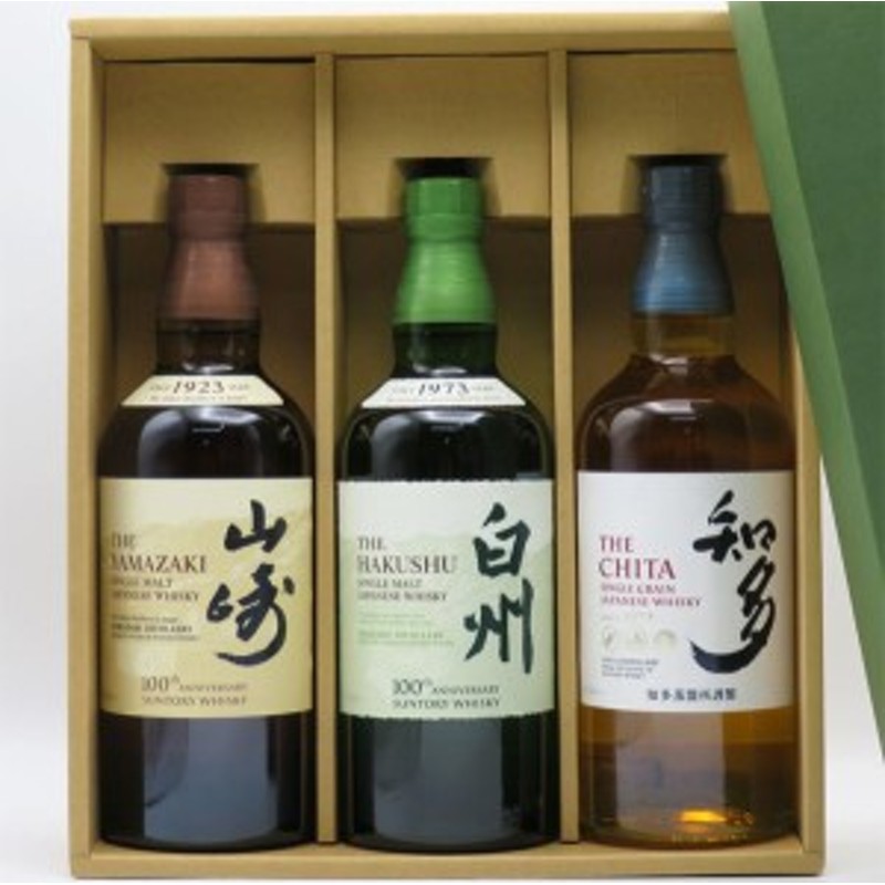 ラッピング無料】【100周年記念蒸溜所ラベル】山崎/白州/知多 NV 700ml 3本箱入ギフトセット | LINEショッピング