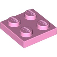 薄板磚 2x2 亮粉紅 3022