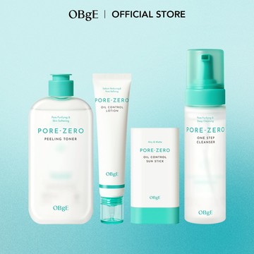 [OBgE] Daily日常保養控油 4件组合 調理水+保濕乳+防曬棒+ 多合一洗卸慕斯