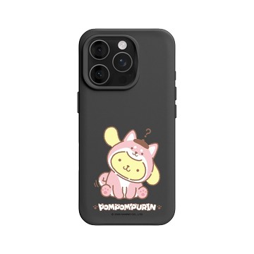 iPhone 16 Pro SolidX 黑 - 三麗鷗-布丁狗30週年 PomPomPurin (30th Anniversary) - 柴犬變裝