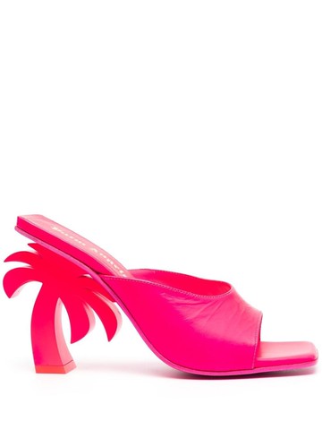 Palm Angels - Palm square-toe mules - women - Calf Leather/Calf Leather/Calf Leather - 39 - Pink