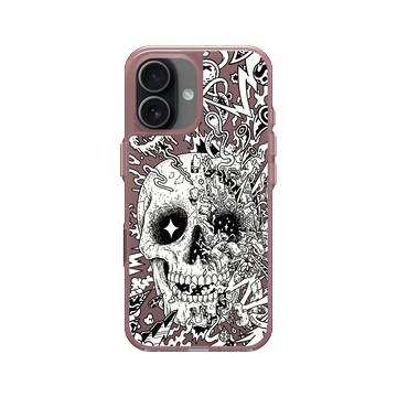 iPhone 17 Clear (相機按鈕) 晶醺玫 - Ted Leonid Melendres - Rebirth Skull 重生的骷髏