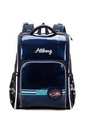 AOKING 10歲以下護脊減重人體工學書包背包 BN1012 深藍色