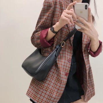 包包女網紅ins復古軟皮斜挎包