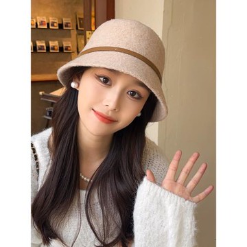 女秋冬復古風百搭顯臉小漁夫帽