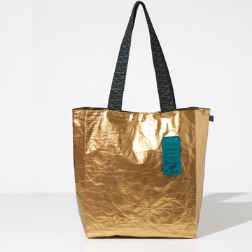 Miyansol韓國皺皺托特包(長背帶)-B.金箔可麗露  防水輕量通勤款