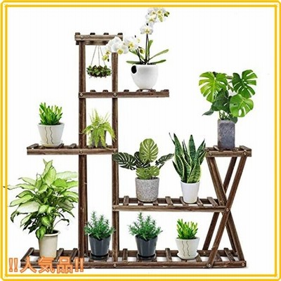 Uyoyous フラワースタンド 木製 ガーデンラック 棚 5段 花台 フラワーラック 花棚 園芸 ラック 鉢置きスタンド 鉢植え 盆栽棚 通販 Lineポイント最大get Lineショッピング